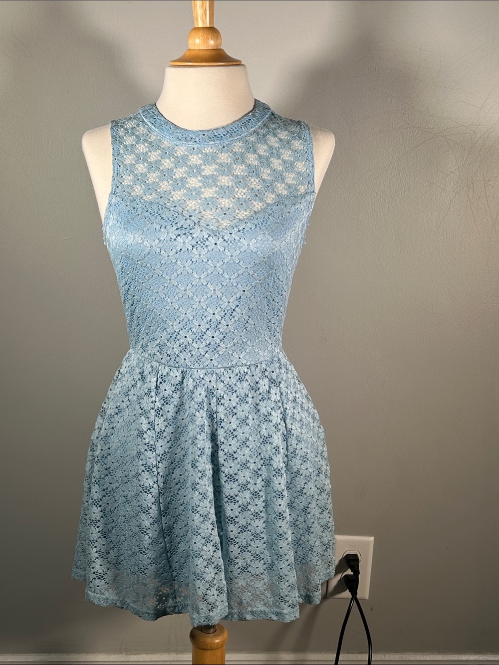 Light Blue Lace Romper